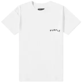 Purple Brand Textured Logo T-ShirtWhite