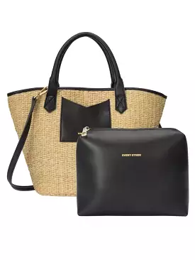 Rattan Bucket Bag - Black