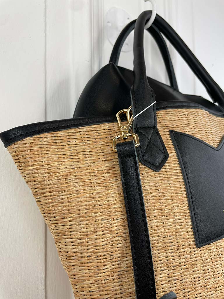 Rattan Bucket Bag - Black