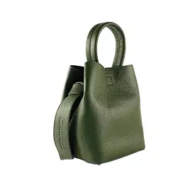 RB1006E | Bucket Bag with Clutch Genuine Italian Leather