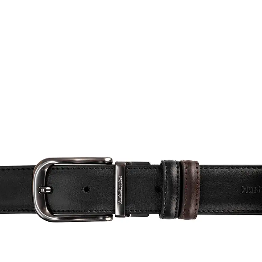 Ripley Pin Clip Reversible Men's Belt - Black & Dark Brown