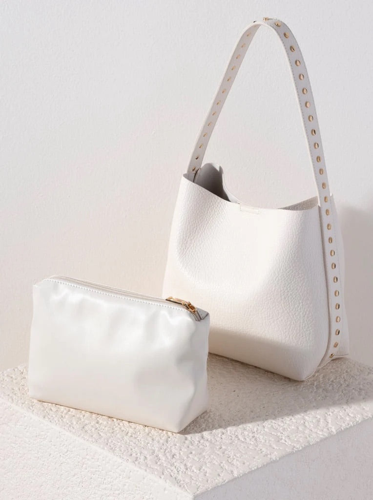 Ryker Bucket Bag in Ivory