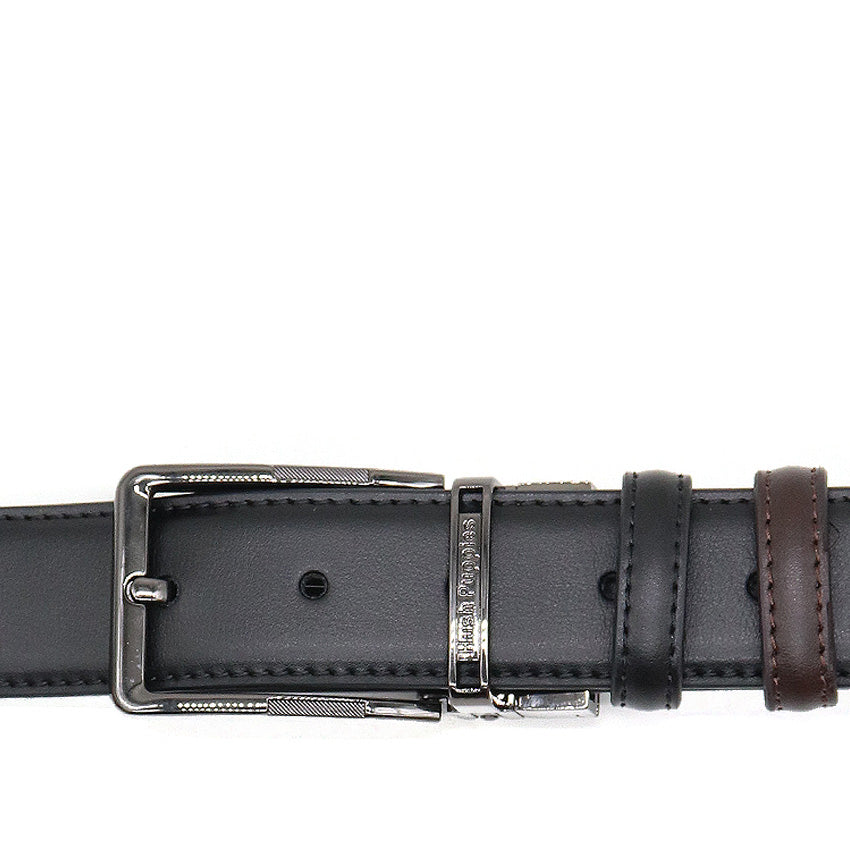 Sam Pin Clip Reversible Men's Belt- Black & Dark Brown