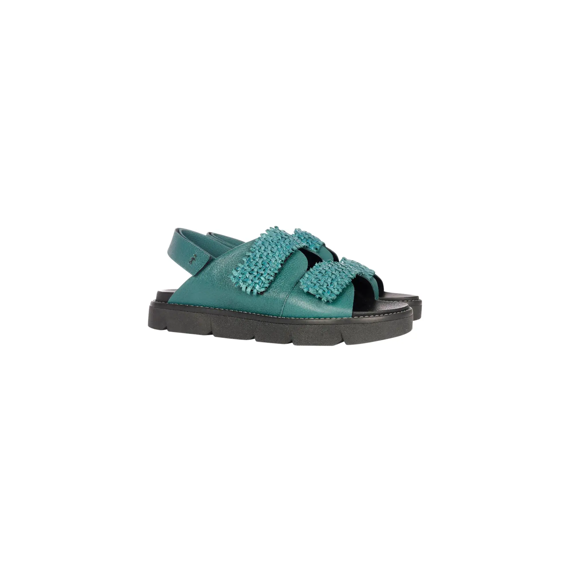 Sandal Intreccio Madreperla Teal