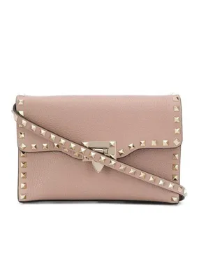 Small Rockstud Grainy Calfskin Crossbody Bag