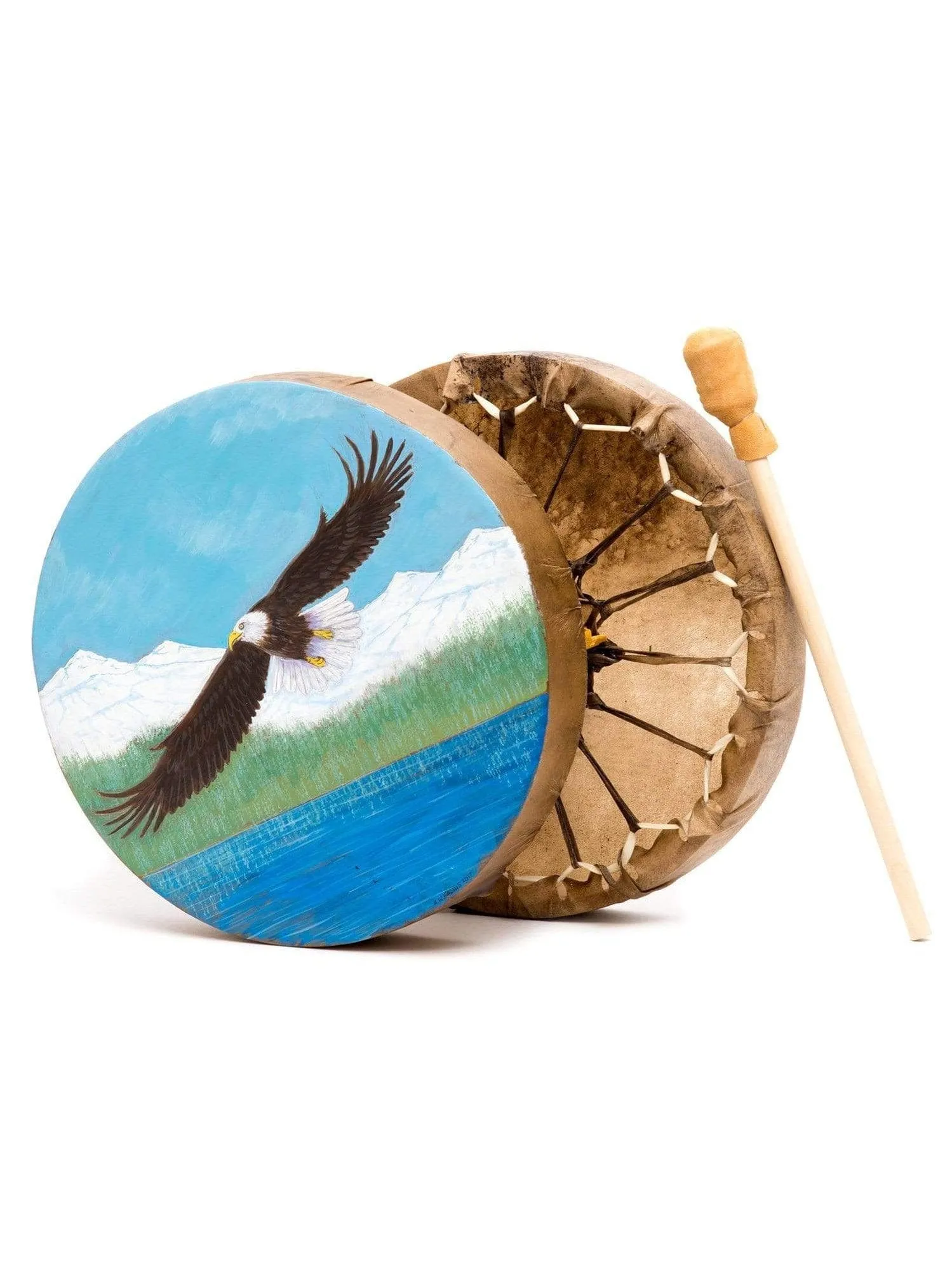 Soaring Eagle Elk Hide Hand Drum