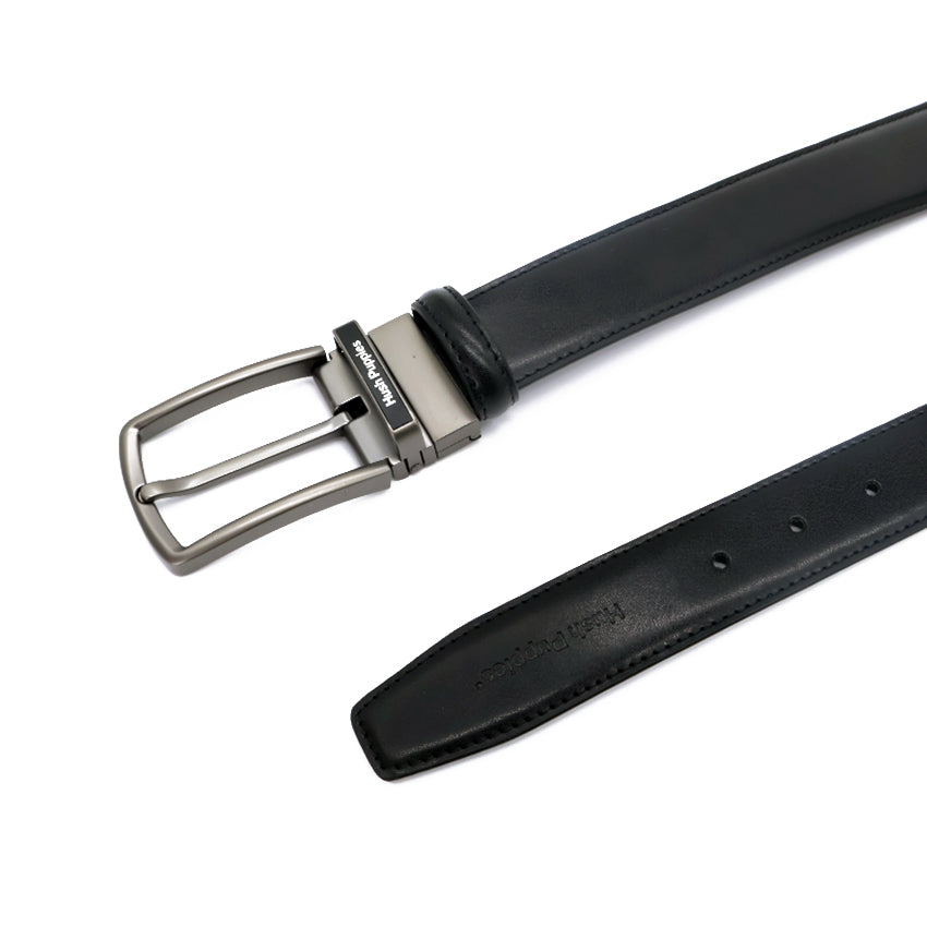 Steven Pin Clip Reversible Men's Belt - Black & Dark Brown