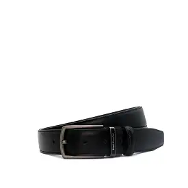 Steven Pin Clip Reversible Men's Belt - Black & Dark Brown