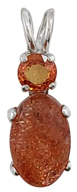 Sunstone with Round Cut Fancy Sapphire Special 3