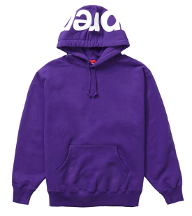 Supreme Contrast Hooded Sweatshirt Purple