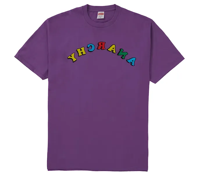 Supreme Jamie Reid Anarchy Tee Purple