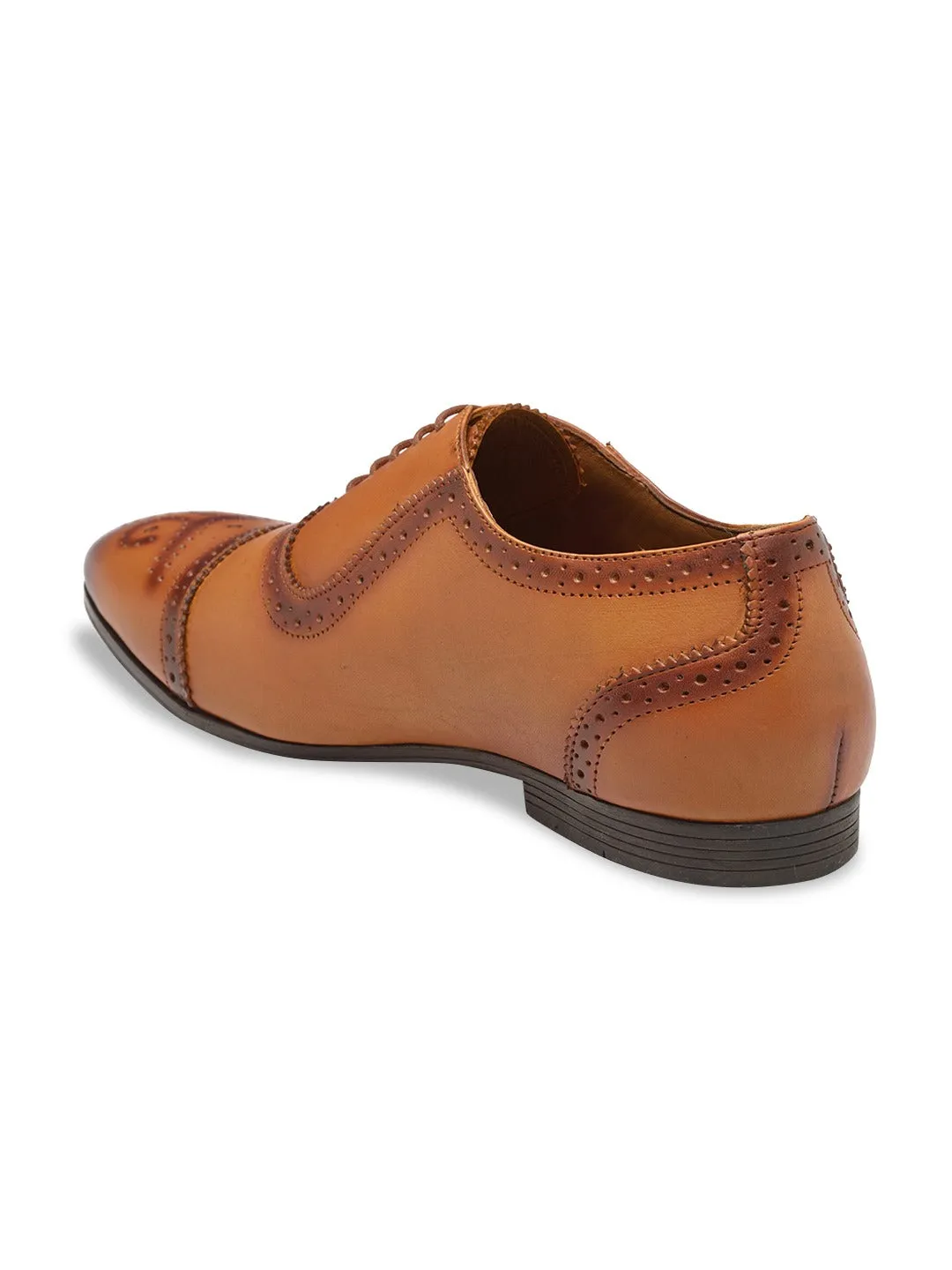 Teakwood Genuine Leathers Men Tan  Formal Oxfords Shoes