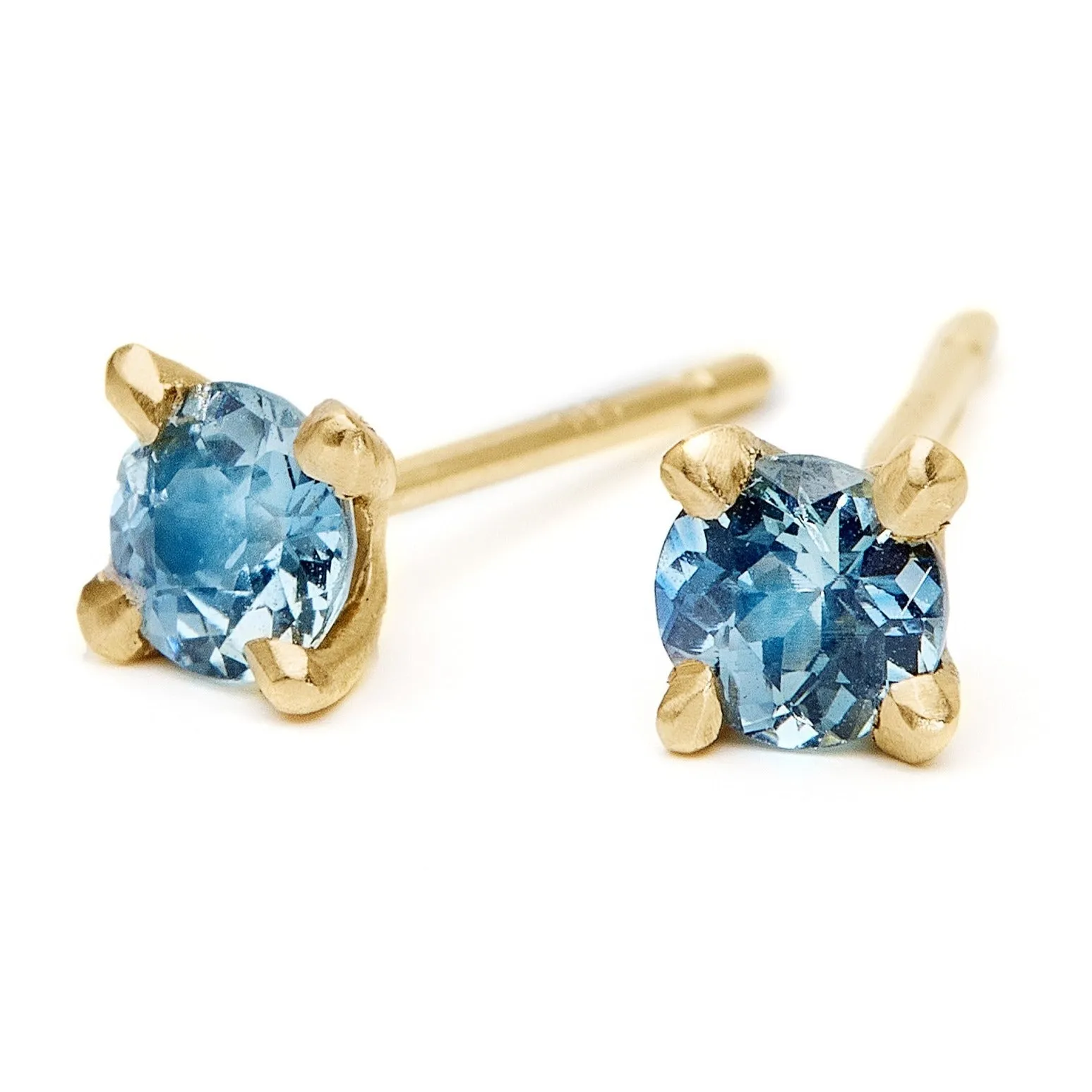 Teal Blue Sapphire Sloan Studs