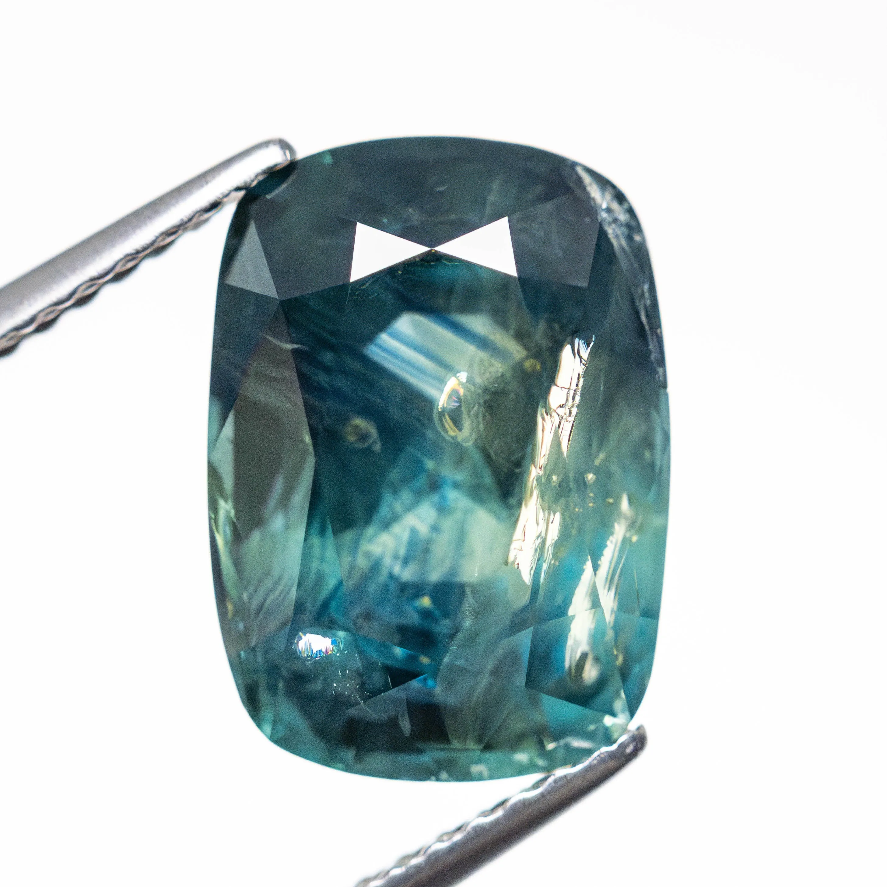 Teal/Blue Brilliant Sapphire - 6.44ct Cushion