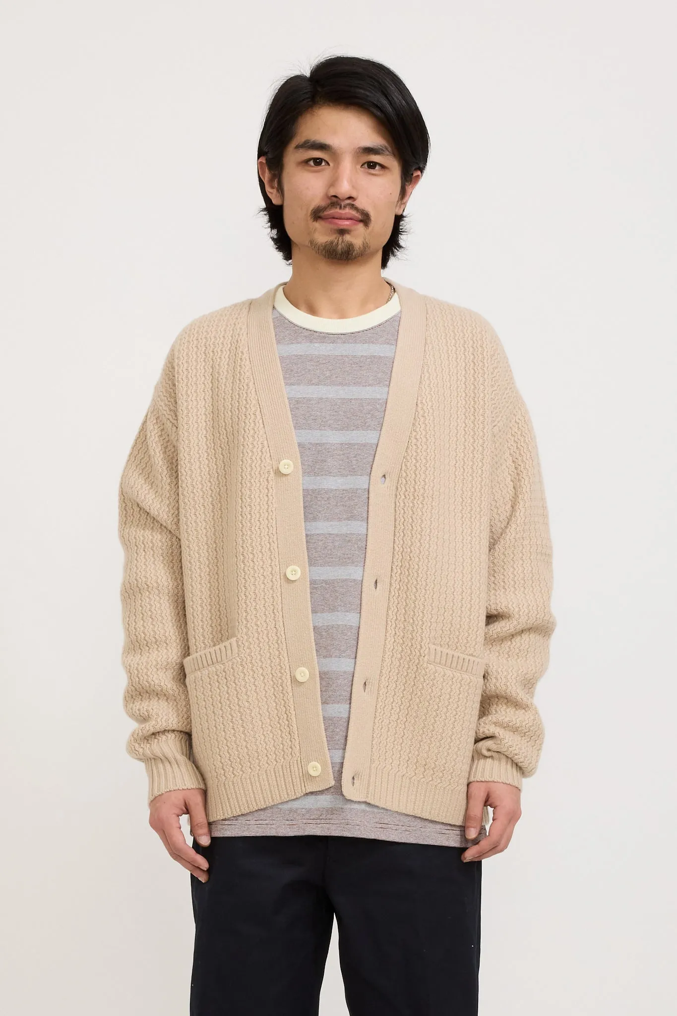 Thadd Wool Cardigan Natural