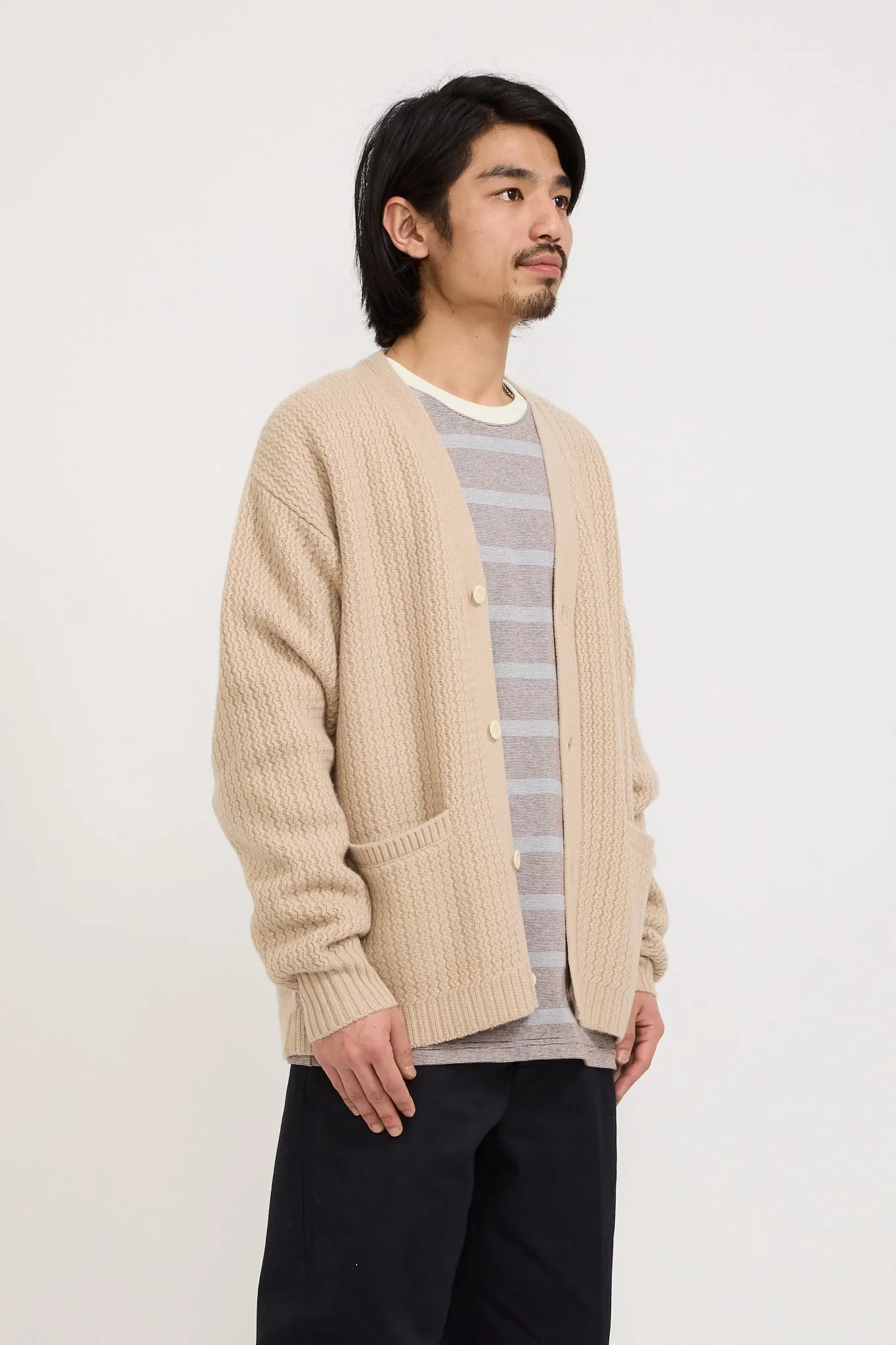 Thadd Wool Cardigan Natural