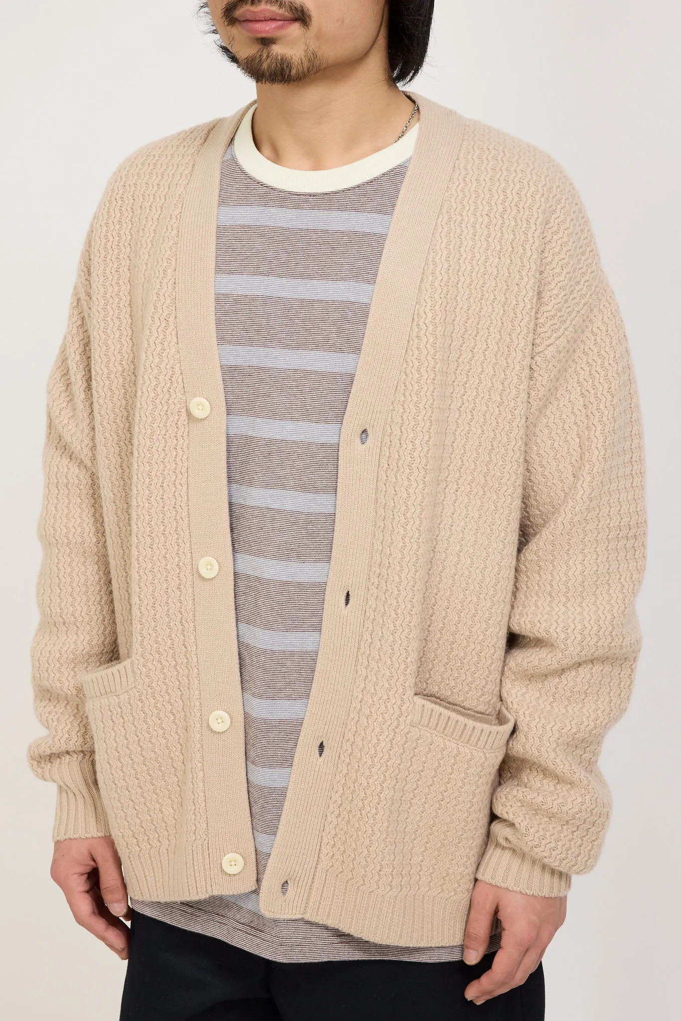 Thadd Wool Cardigan Natural