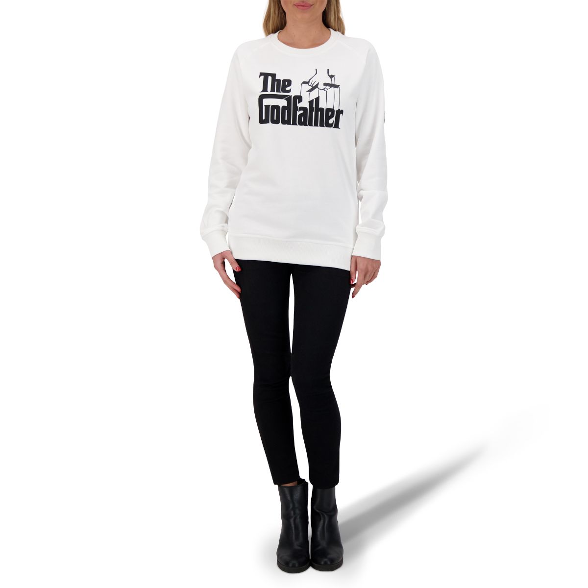 The Godfather Unisex Sweatshirt Raglan Sleeve - WHITE/BLACK