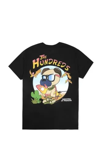 The Hundreds Wally T-Shirt Black  - The Hundreds Wally Surf graphic printed on front crest  - The Hundreds Wally Surt graphic pr