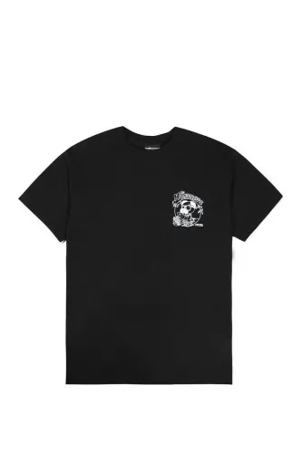 The Hundreds Wally T-Shirt Black  - The Hundreds Wally Surf graphic printed on front crest  - The Hundreds Wally Surt graphic pr