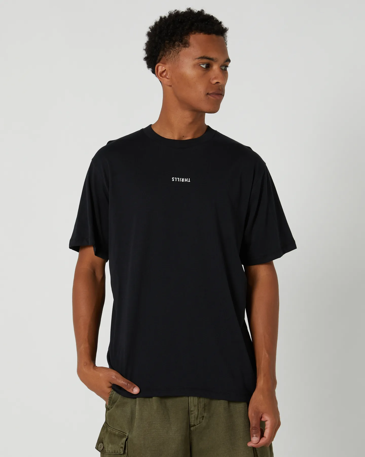 Thrills Minimal Thrills Merch Fit Tee - Washed Black | SurfStitch