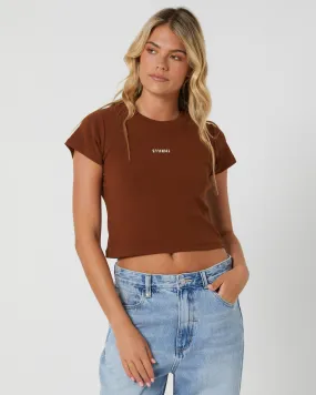 Thrills Minimal Thrills Mini Tee - Chestnut | SurfStitch