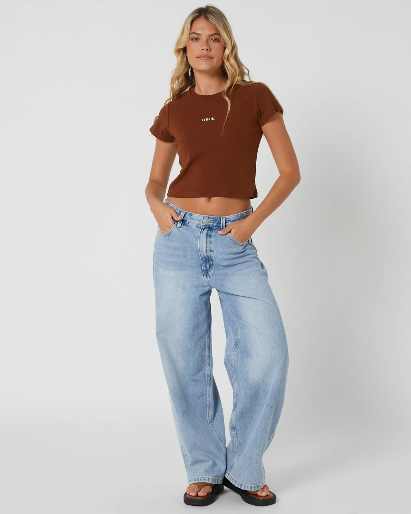 Thrills Minimal Thrills Mini Tee - Chestnut | SurfStitch