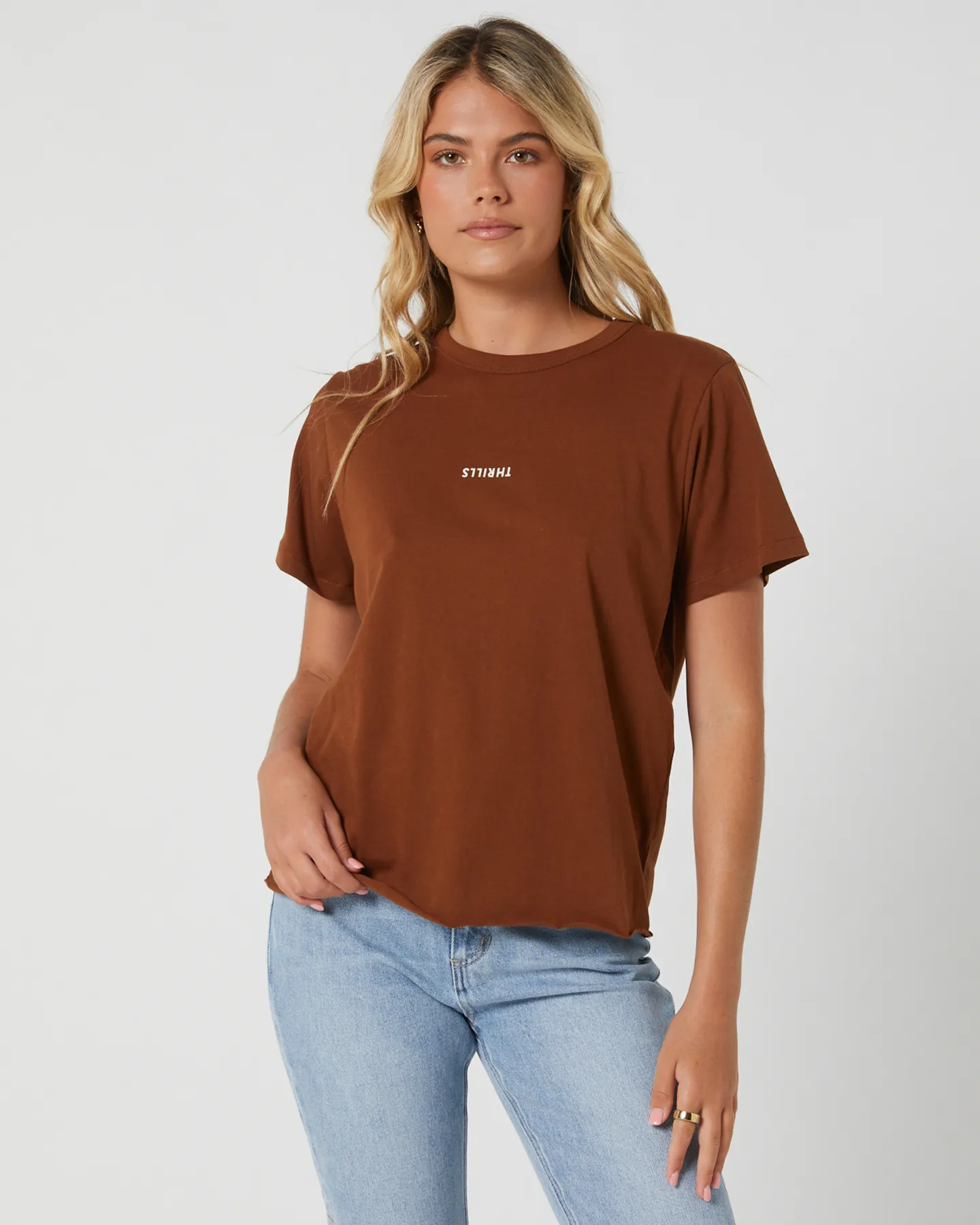 Thrills Minimal Thrills Relaxed Tee - Chestnut | SurfStitch