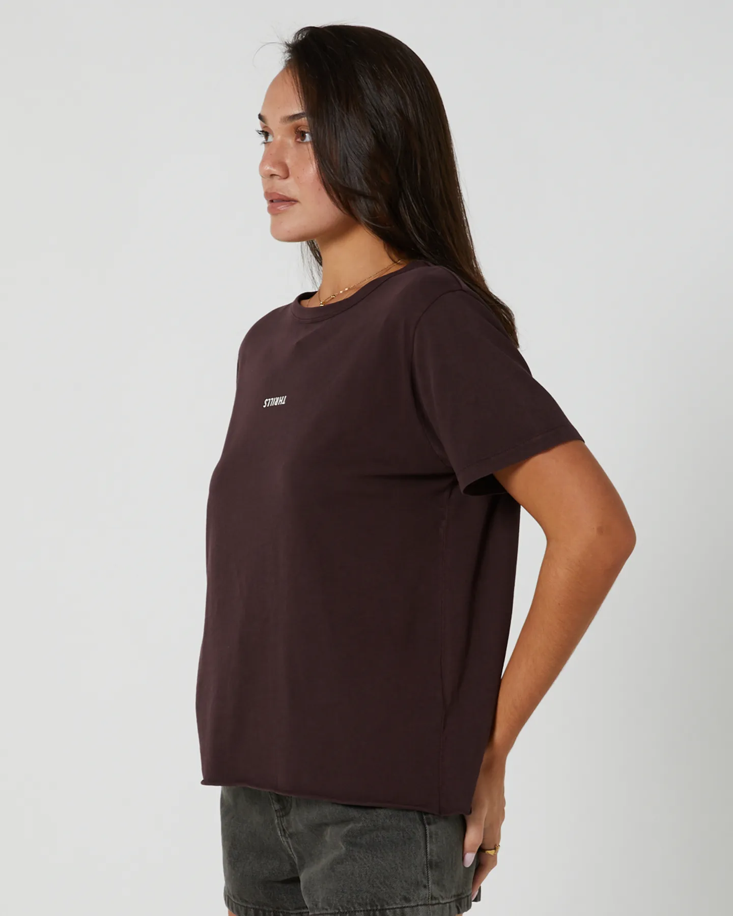 Thrills Minimal Thrills Relaxed Tee - Deep Plum | SurfStitch