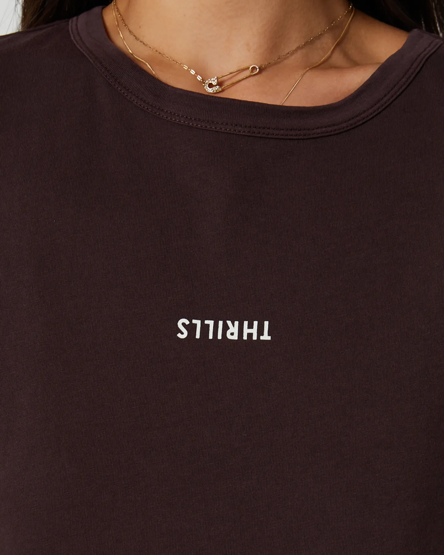 Thrills Minimal Thrills Relaxed Tee - Deep Plum | SurfStitch