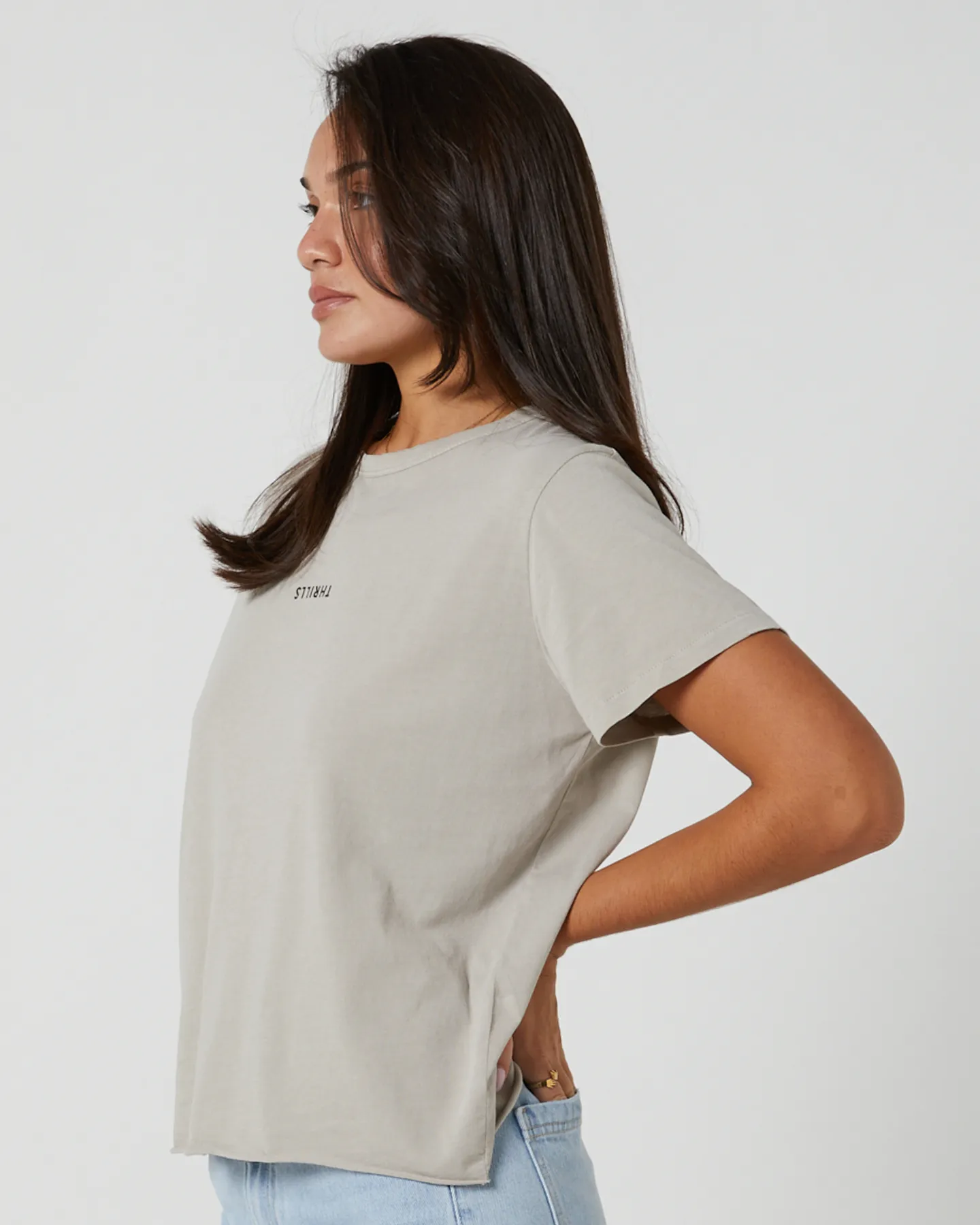 Thrills Minimal Thrills Relaxed Tee - Oyster Grey | SurfStitch