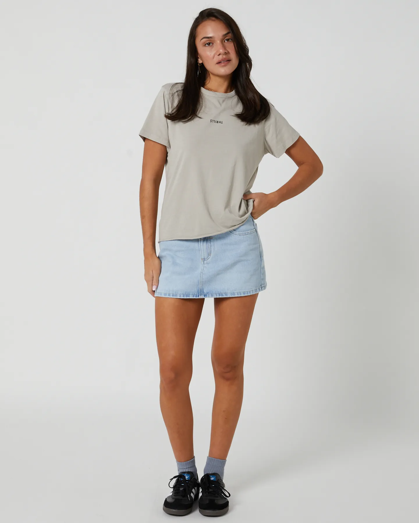 Thrills Minimal Thrills Relaxed Tee - Oyster Grey | SurfStitch