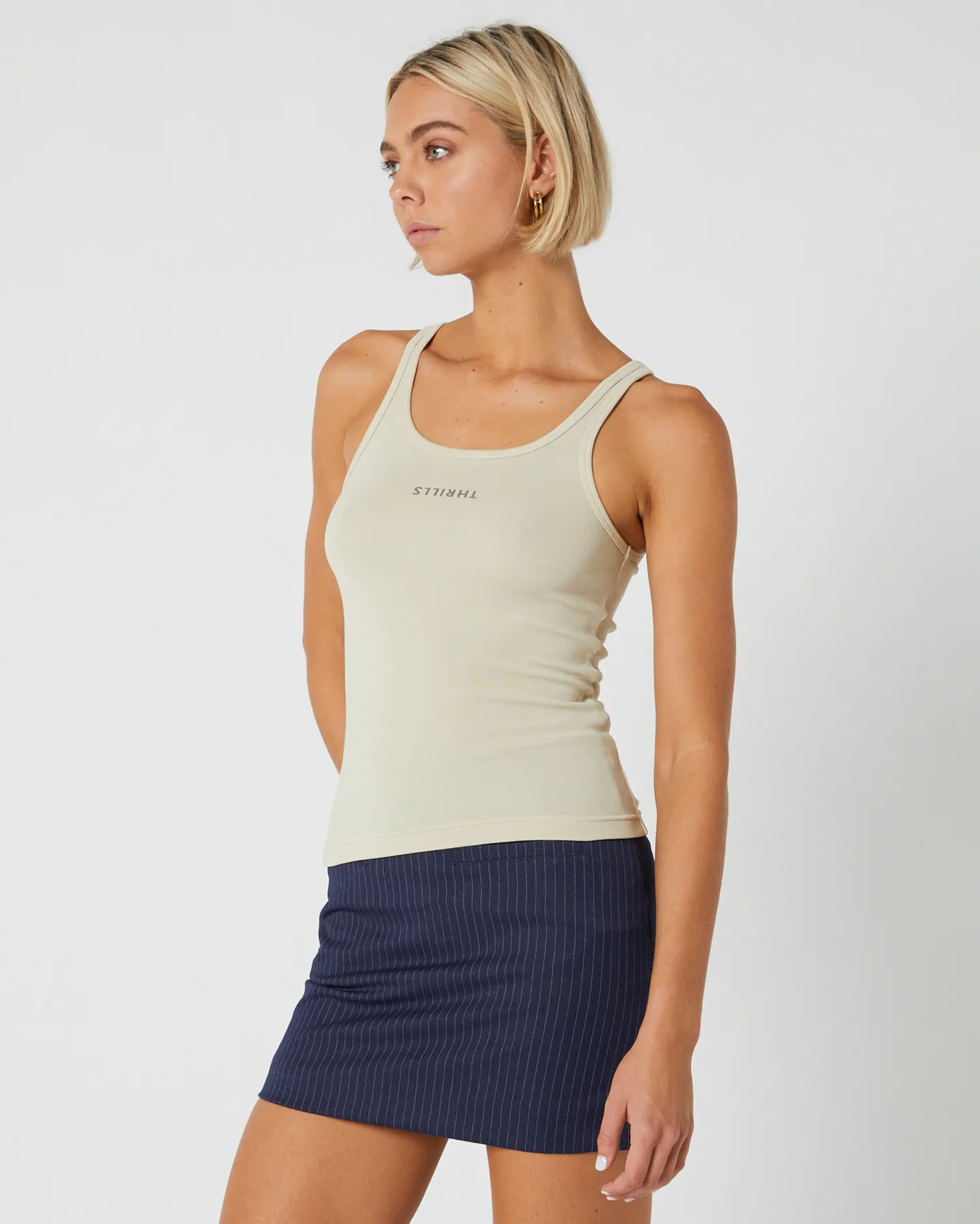 Thrills Minimal Thrills Scoop Tank - Oatmeal | SurfStitch