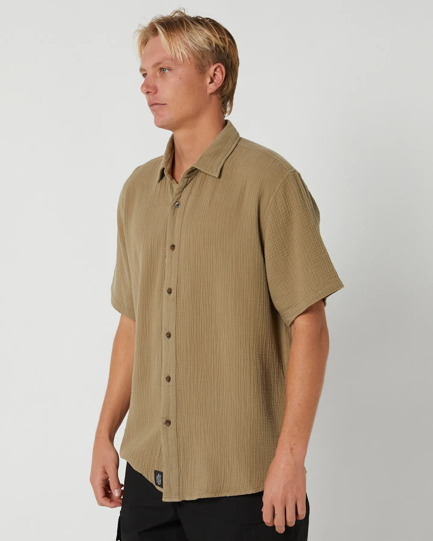 Thrills Minimal Thrills Seersucker Short Sleeve Shirt - Aloe | SurfStitch