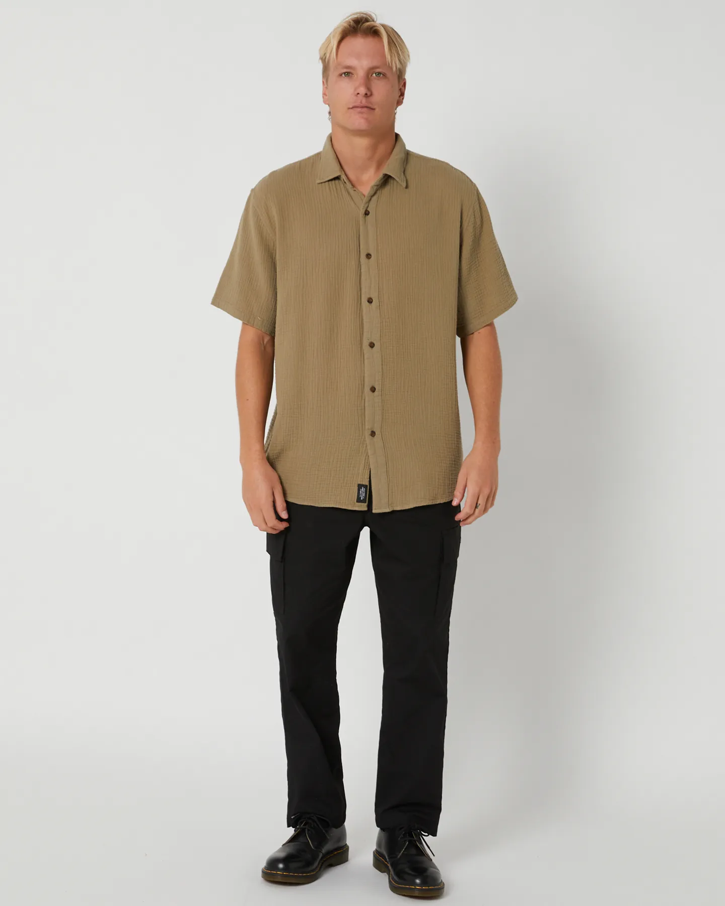 Thrills Minimal Thrills Seersucker Short Sleeve Shirt - Aloe | SurfStitch