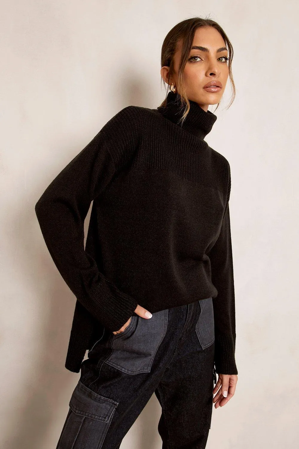 Turtleneck Tunic Sweater