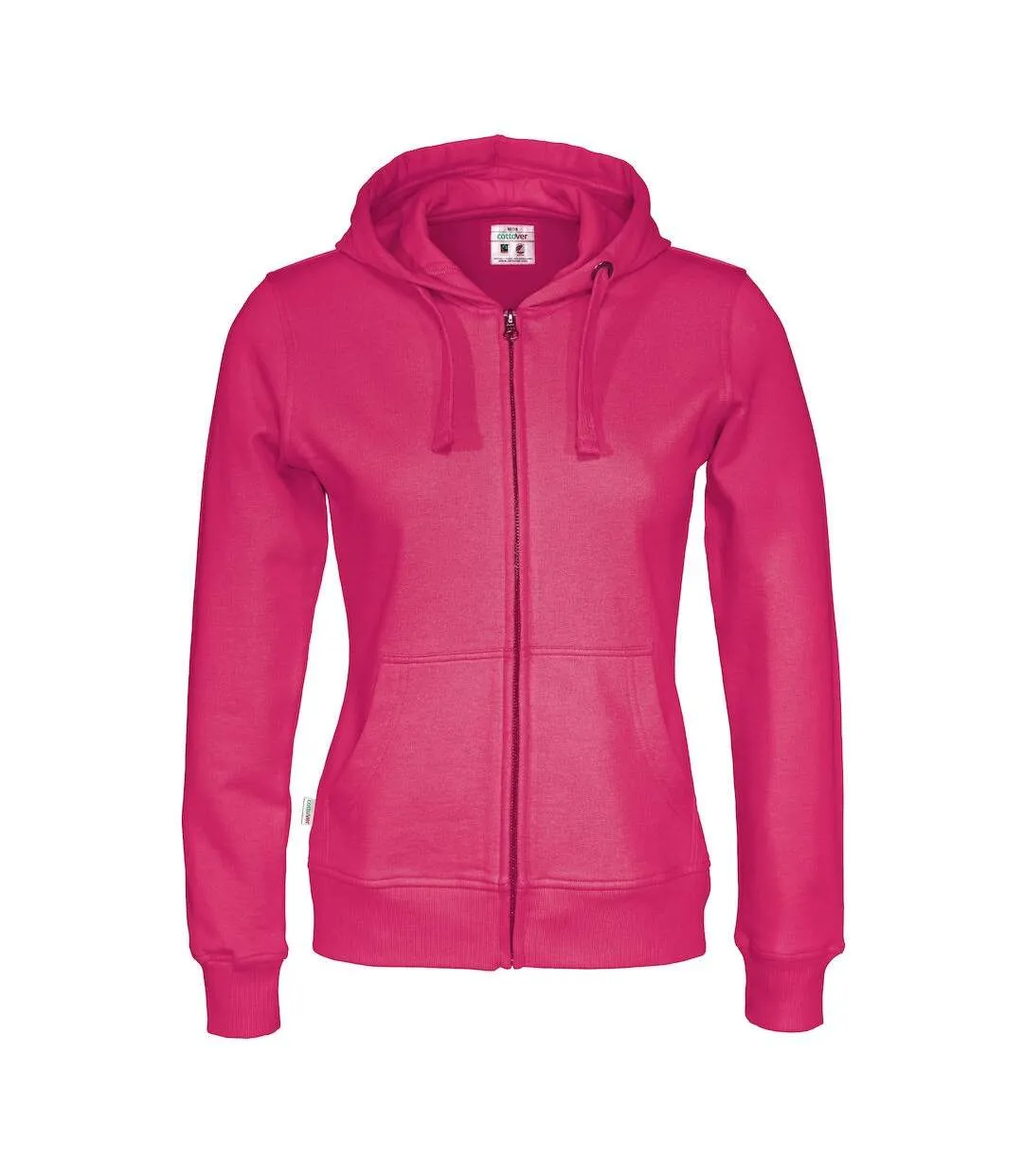 Womens/ladies full zip hoodie dark cerise Cottover