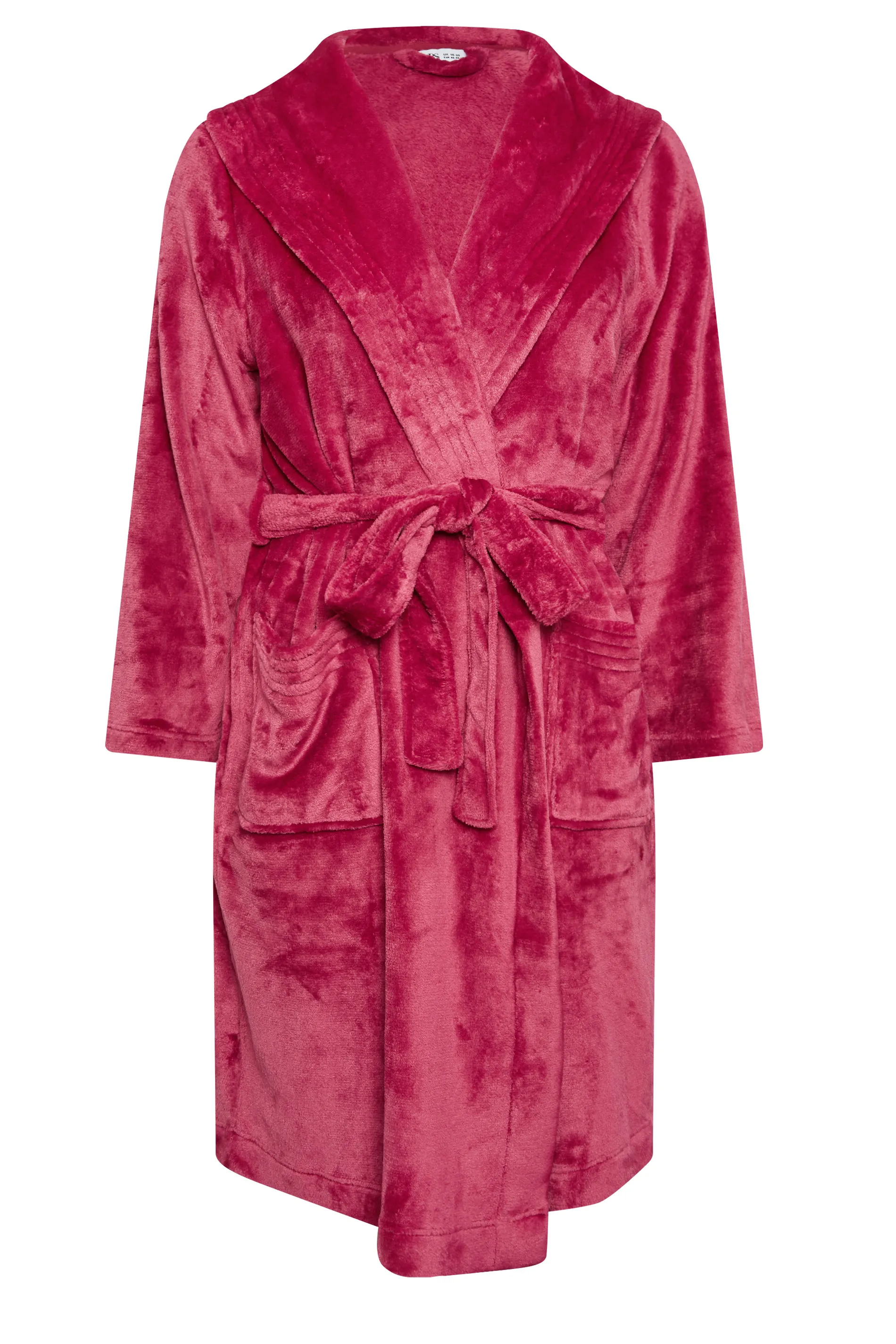 YOURS Curve Red Essential Shawl Dressing Gown