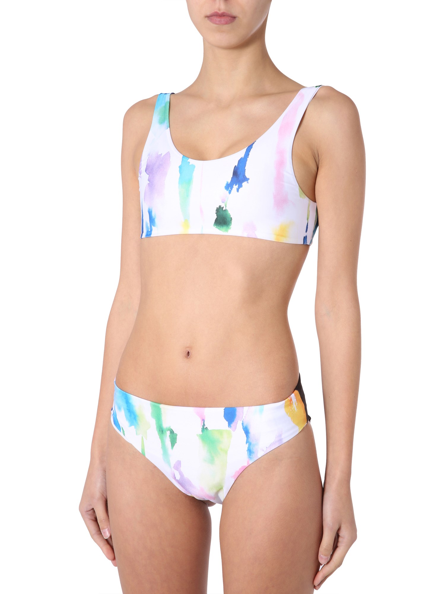 ÊTRE CÉCILE    SLIP BIKINI BOTTOM WITH PRINT AND LOGO